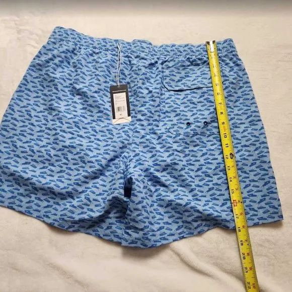 New men's  XXL Vineyard Vines 7&quot; printed Chappy swim trunks picnic boat shorts