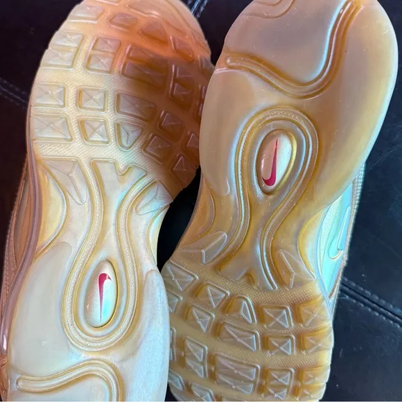New Metallic Gold Nike Air Max 97 QS Olympic Triple Gold Shoes (Beautiful Shoe)