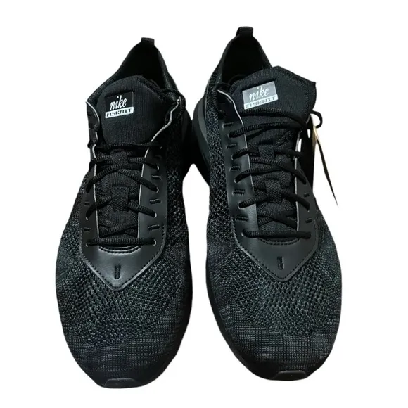 NEW Nike Air Max Flyknit Racer Mens Triple Black Shoes