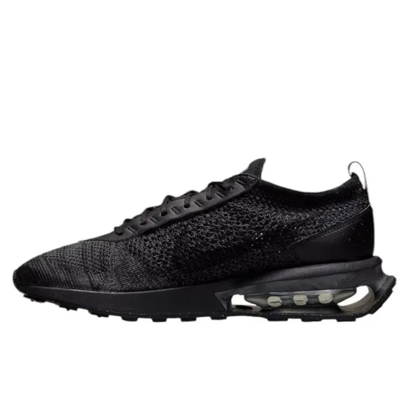 NEW Nike Air Max Flyknit Racer Mens Triple Black Shoes