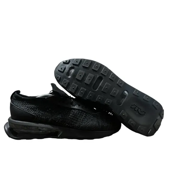 NEW Nike Air Max Flyknit Racer Mens Triple Black Shoes