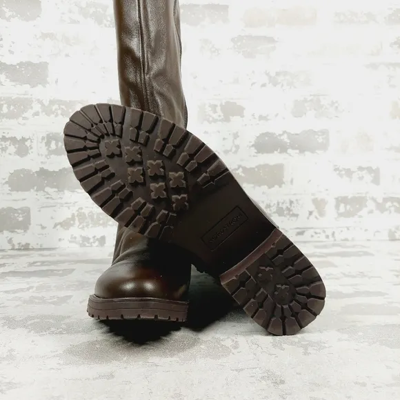 New Nordstrom Oliver Brown Leather Knee High Ridding Boots D421