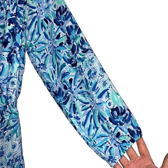 NEW NWT Lilly Pulitzer Jennie Off The Shoulder Midi Dress In Iris Blue
