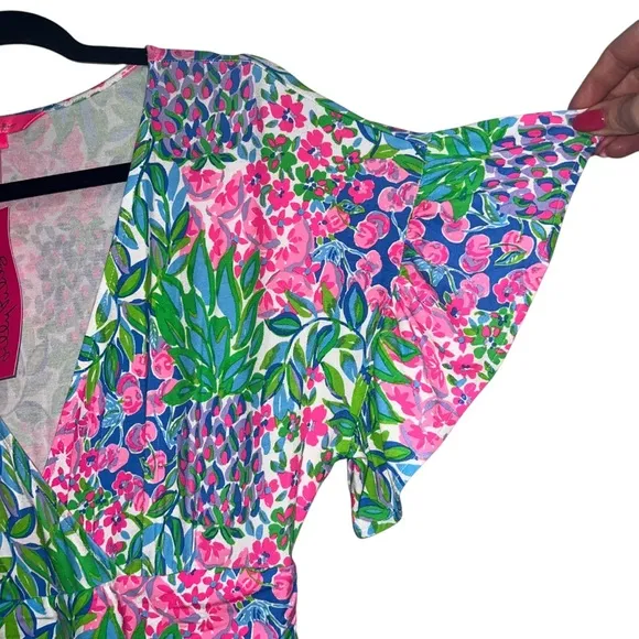NEW NWT Lilly Pulitzer Juliet Ruffle Midi Dress In A Cherry On Top Floral Print