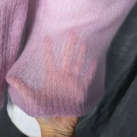NEW NWT Tommy Bahama Italian Mohair Blend Cozy Lavender Sweater Size XS