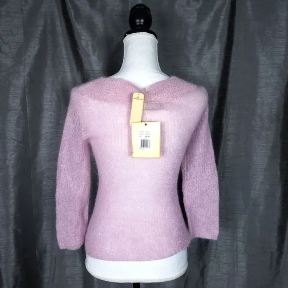 NEW NWT Tommy Bahama Italian Mohair Blend Cozy Lavender Sweater Size XS