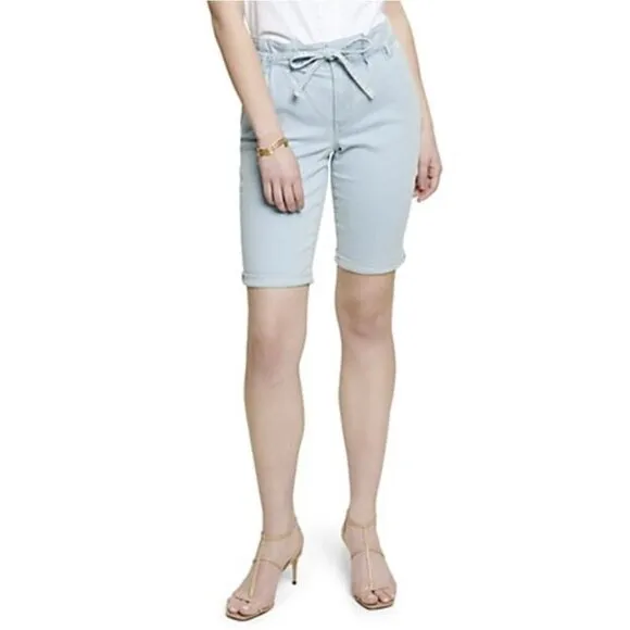 NEW NYDJ Briella Paperbag &amp; Cuff Valhalla Shorts 0