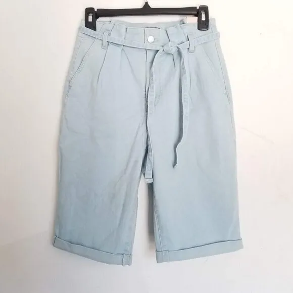 NEW NYDJ Briella Paperbag &amp; Cuff Valhalla Shorts 0