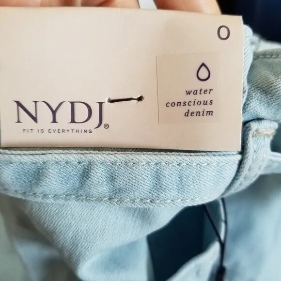 NEW NYDJ Briella Paperbag &amp; Cuff Valhalla Shorts 0
