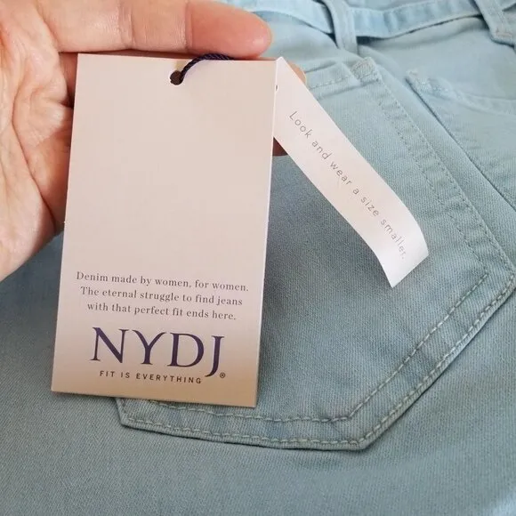 NEW NYDJ Briella Paperbag &amp; Cuff Valhalla Shorts 0