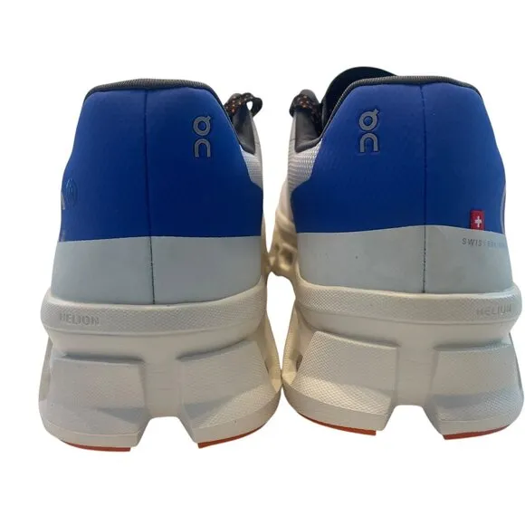 New ON RUNNING CLOUDMONSTER Men's Size 12.5 Running Shoes White and Blue