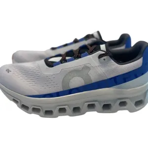 New ON RUNNING CLOUDMONSTER Men's Size 12.5 Running Shoes White and Blue