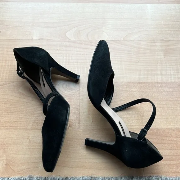 New Paul Green Valetta d'Orsday Pumps in Black Suede Size 3.5 UK / 6 US