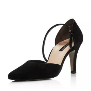 New Paul Green Valetta d'Orsday Pumps in Black Suede Size 3.5 UK / 6 US