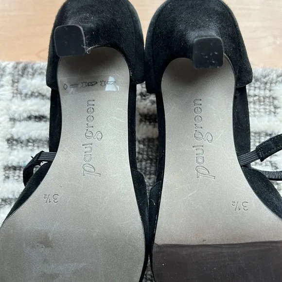 New Paul Green Valetta d'Orsday Pumps in Black Suede Size 3.5 UK / 6 US