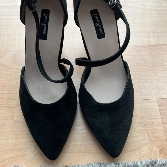 New Paul Green Valetta d'Orsday Pumps in Black Suede Size 3.5 UK / 6 US