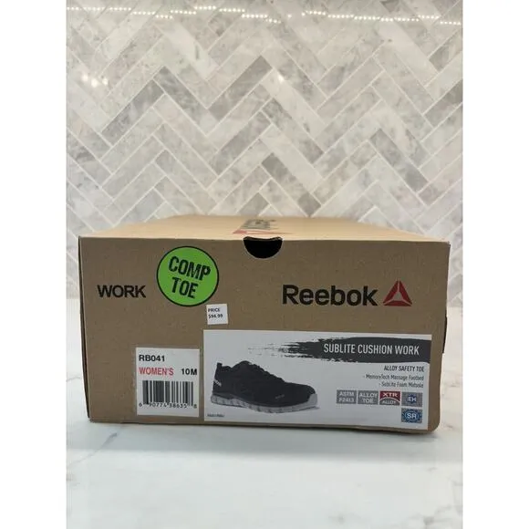 NEW Reebok Men's Sublite Cushion Work‎ Alloy Safety Toe Shoes RB041 Women's 10M