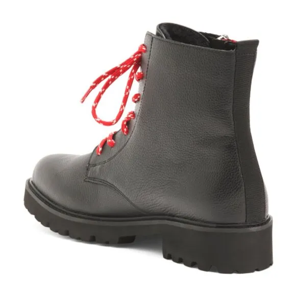 NEW REMONTE Leather Side Zip Comfort Boots black for women 462tn