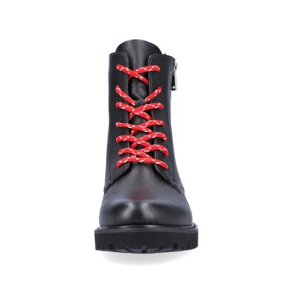 NEW REMONTE Leather Side Zip Comfort Boots black for women 462tn