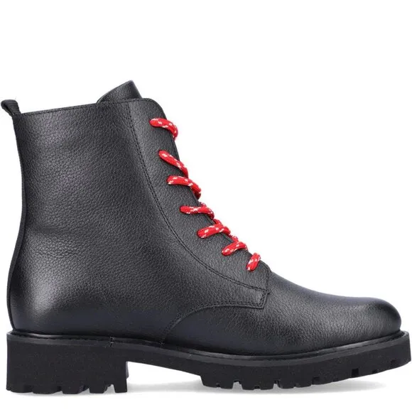 NEW REMONTE Leather Side Zip Comfort Boots black for women 462tn