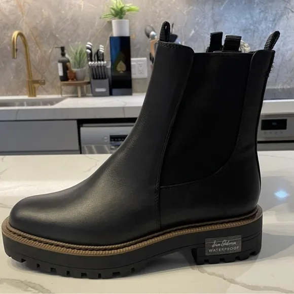 🌸NEW Sam Edelman Black Leather Laguna Chelsea Boots Women’s Sz 9 With Box.
