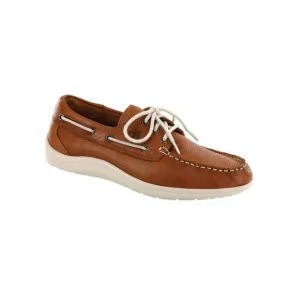 NEW SAS catalina lace up boat shoe - medium in sandstone