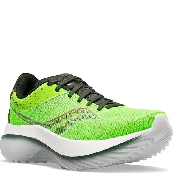 NEW SAUCONY men's kinvara pro shoes in slime/umbra