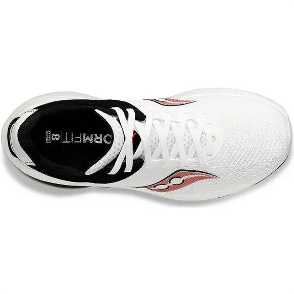 NEW SAUCONY men's kinvara pro shoes in white/infrared