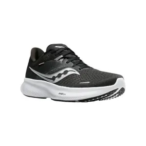 NEW SAUCONY men's ride 16 running shoes in black/white