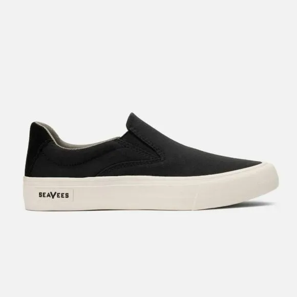 New SeaVees Hawthorne WOMENS SHOES  Slip On Black Cushy memory foam sneaker 8.5