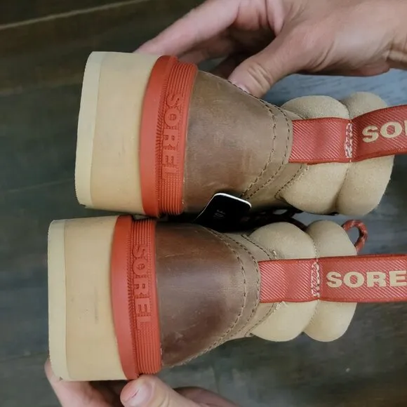 NEW Sorel Hi Line Hiker Boots Womens 9 Beige Outdoors Comfort Rugged