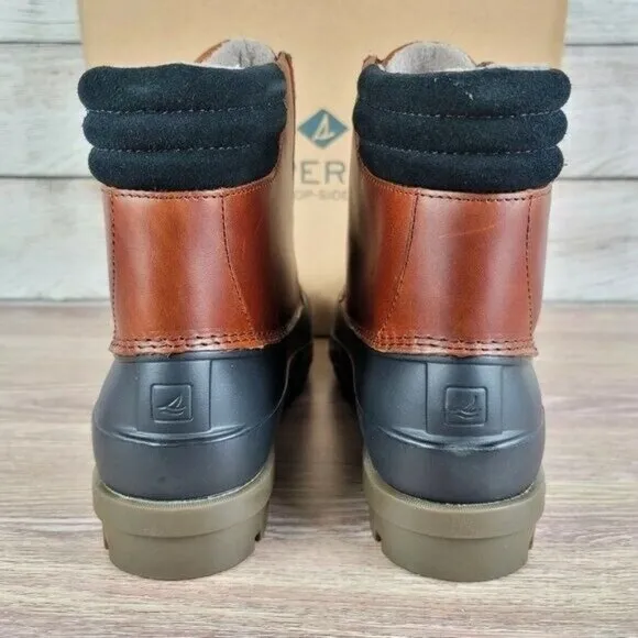 NEW Sperry Avenue Waterproof Duck Boots Men's Size 9 Rain Thermal Winter‎ Fleece