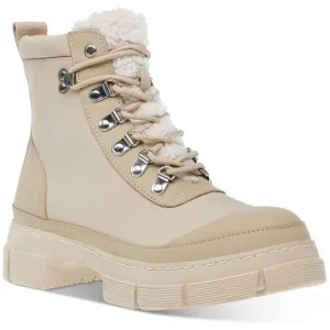 NEW Steve Madden Womens Hildy Tan Lug Sole Lace Up Ankle Boots Shoes size 9.5