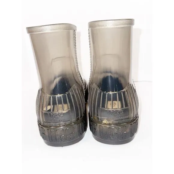 New UGG Clear Drizlita Waterproof Rubber Rain Boots Womens 9 Wool Warm Outdoor