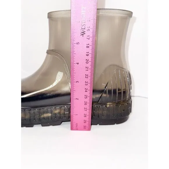 New UGG Clear Drizlita Waterproof Rubber Rain Boots Womens 9 Wool Warm Outdoor