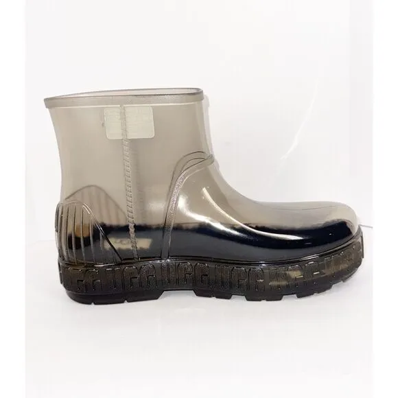New UGG Clear Drizlita Waterproof Rubber Rain Boots Womens 9 Wool Warm Outdoor