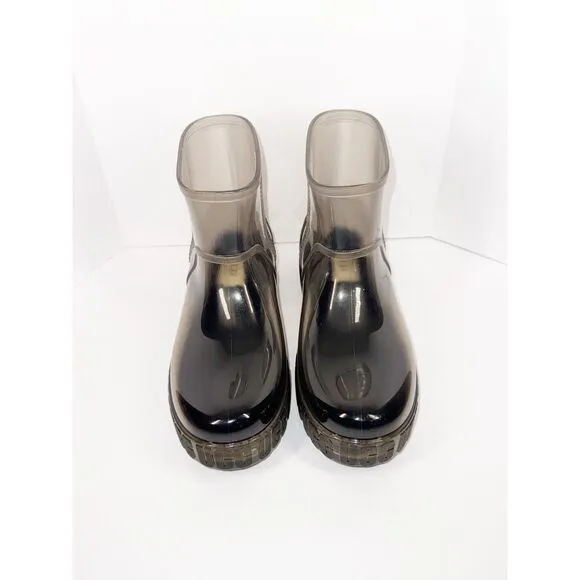 New UGG Clear Drizlita Waterproof Rubber Rain Boots Womens 9 Wool Warm Outdoor