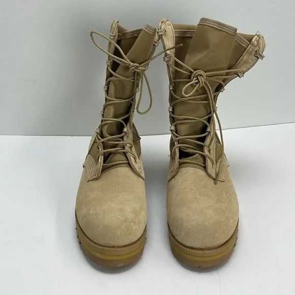NEW Vibram Sole Hot Weather Military Combat Boots Army Tactical Suede Canvas 7W