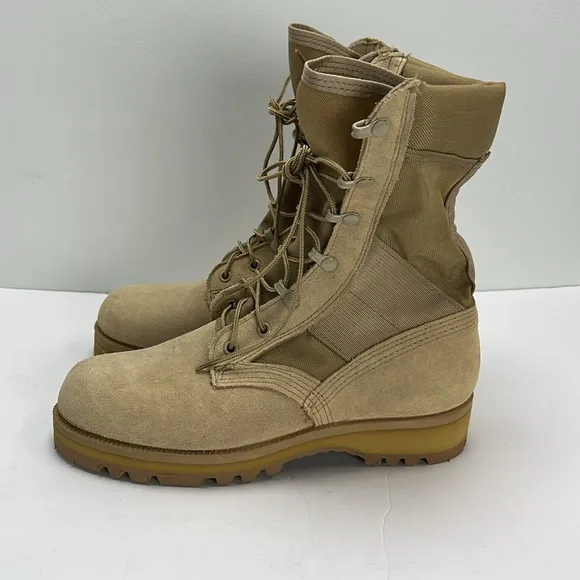 NEW Vibram Sole Hot Weather Military Combat Boots Army Tactical Suede Canvas 7W