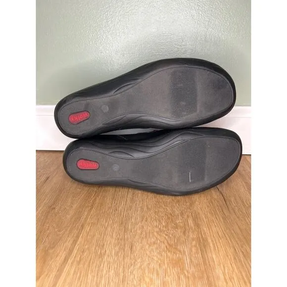 *NEW* Wolky Womens 6 EU 37 Desna Black Leather Slip On Comfort Orthopedic