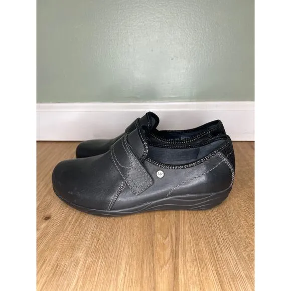 *NEW* Wolky Womens 6 EU 37 Desna Black Leather Slip On Comfort Orthopedic
