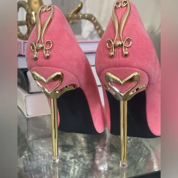 New Women Sexy Metal Heel Pointed-Toe High Heels Shoes Size 38