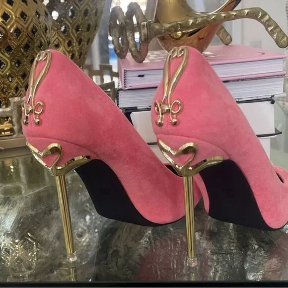 New Women Sexy Metal Heel Pointed-Toe High Heels Shoes Size 38