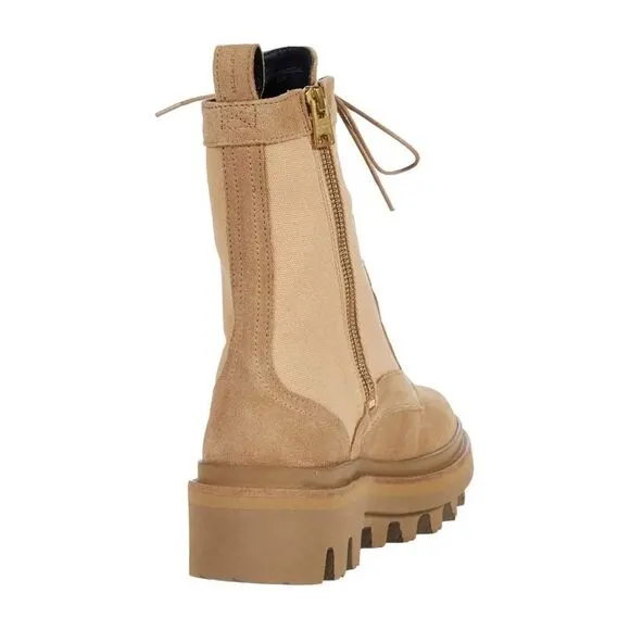 New All Saints Beth Suede Combat Boots Women’s Size 10