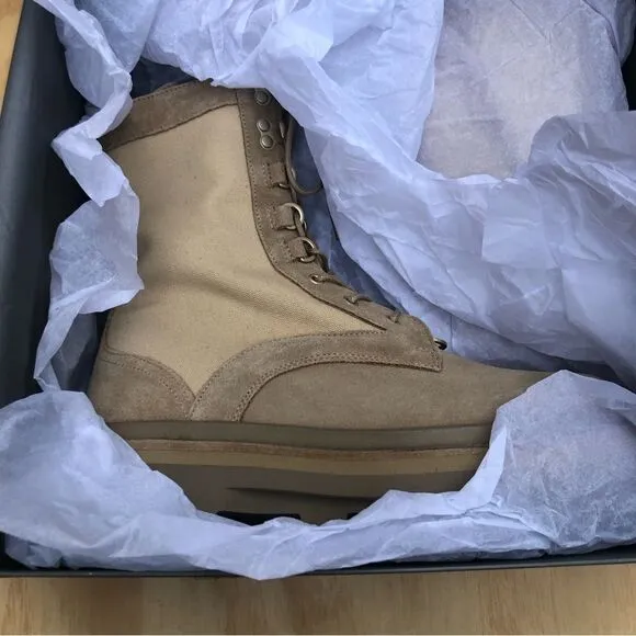 New All Saints Beth Suede Combat Boots Women’s Size 10