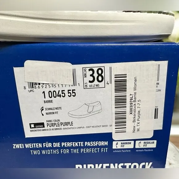 NEW Birkenstock Barrie Slip-on Sneaker Shoes Size 38
