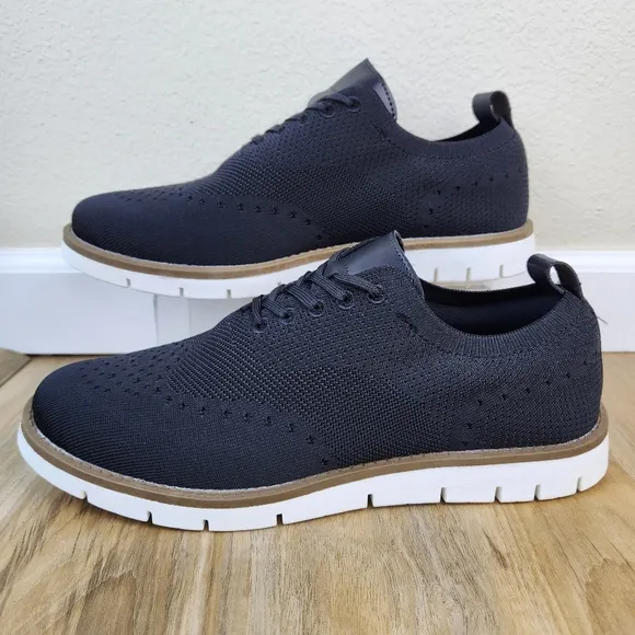 🩵NIB Black Mesh Knit Casual Dress Oxford Shoes Men's 11 Wide