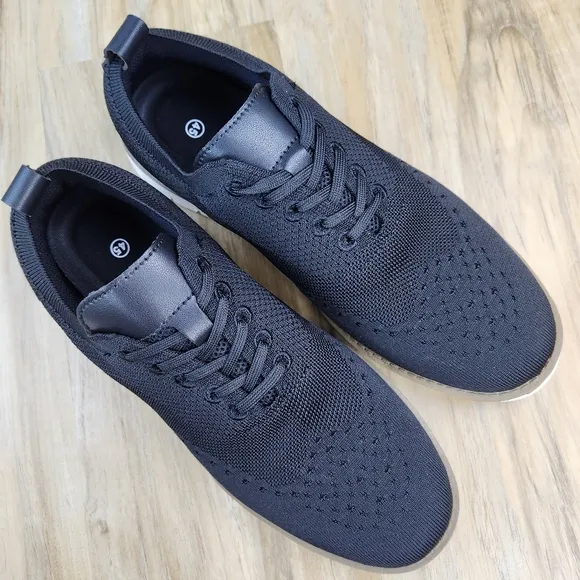 🩵NIB Black Mesh Knit Casual Dress Oxford Shoes Men's 11 Wide