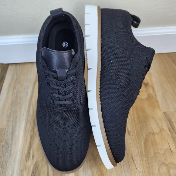 🩵NIB Black Mesh Knit Casual Dress Oxford Shoes Men's 11 Wide