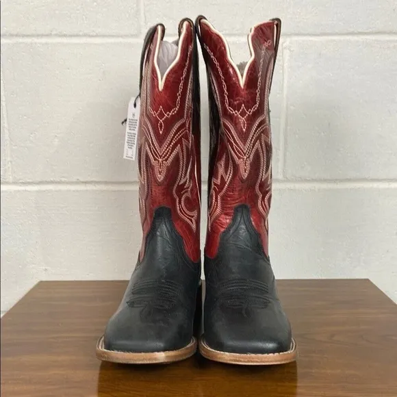 NIB Buck &amp; Brana Women’s Fedra Authentic Leather Cowgirl Boots Size 8 Black